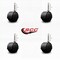 Service Caster 2'' Floor Safe Black Hooded Twin Wheel Caster 3/8 Threaded Stem, 4PK SCC-TS02S50D-NYU-FB-381615-4 - alternate 4
